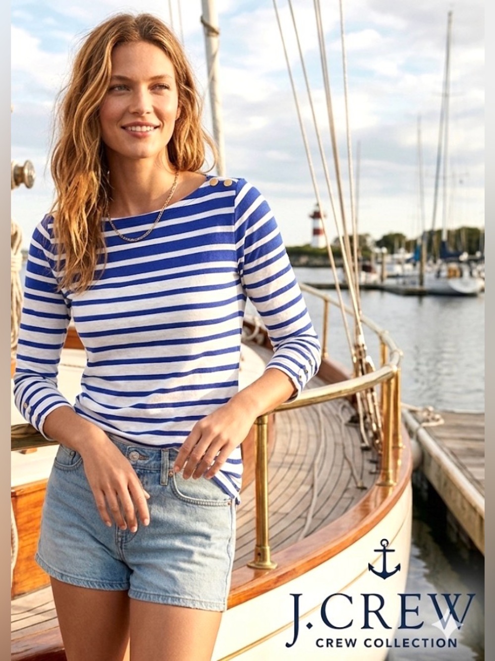 J. CREW Painter boatneck tee in stripe